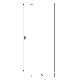 Lampada da parete a led biemissione P126C Toscot Smith fascio di luce 40°