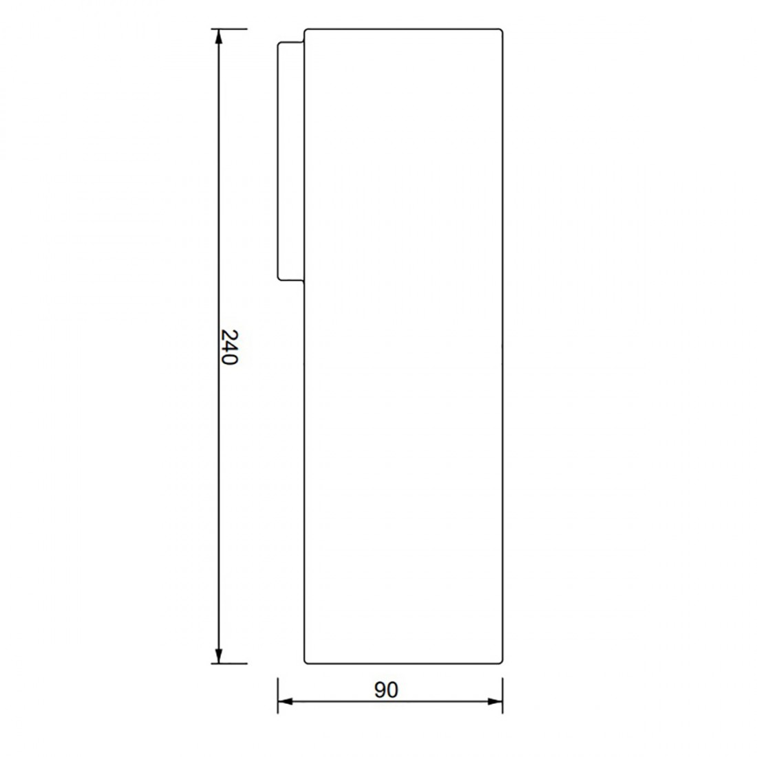 Lampada da parete a led biemissione P126C Toscot Smith fascio di luce 40°