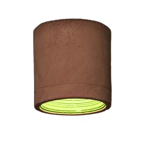 Rustikale Zylinder-Deckenleuchte CARSO 982 Toscot Terrakotta, Stein, LED