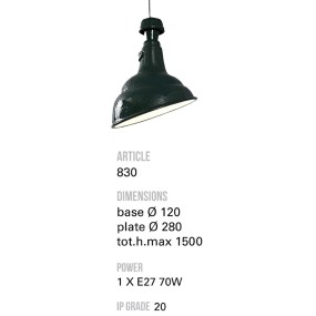 Toscot lampara TORINO 830...