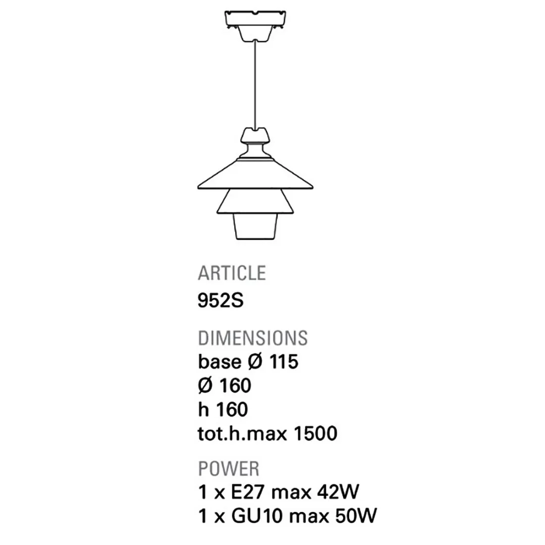 TOSCOT battersea 952S mesures