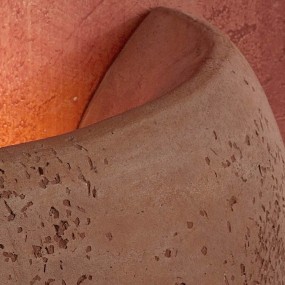 Applique rustico a fascia Castelverde 1081 Toscot terracotta rossa GX53
