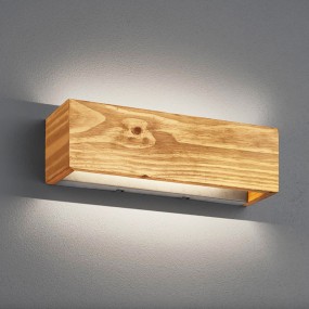 Applique Trio Lighting BRAD 13.5W LED 1800LM 3000°K dimmerabile legno lampada parete classica rustica biemissione interno