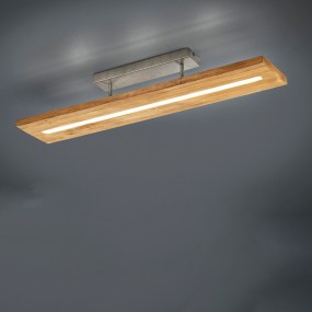 Plafoniera Trio Lighting BRAD 27W LED 3000LM 3000°K dimmerabile legno lampada soffitto classica rustica interno