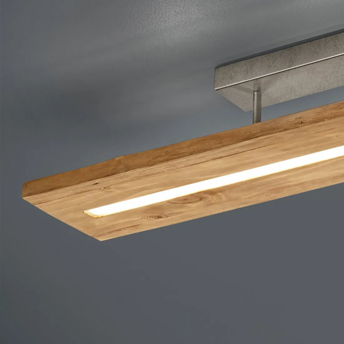 Brad 623710130 Trio Lighting lámpara de techo LED regulable de madera