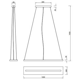 Brad Kronleuchter 323710130 Trio Lighting Holz LED dimmbar