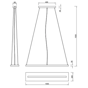 Lustre Brad 323710130 Trio Lighting bois led dimmable