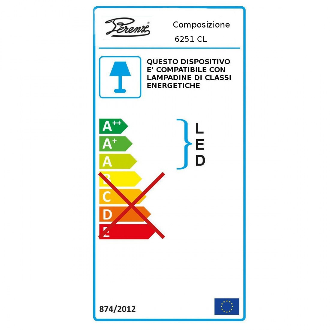 Lampadario COMPOSIZIONE 6251 CL Perenz illuminazione