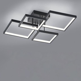Plafoniera Trio Lighting SORRENTO 24W LED 2400LM 3000°K dimmerabile metallo lampada soffitto quadrata ultramoderna interno