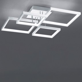 Quadratische Deckenleuchte Trio Ligthing SORRENTO mit dimmbarem warmem LED-Licht