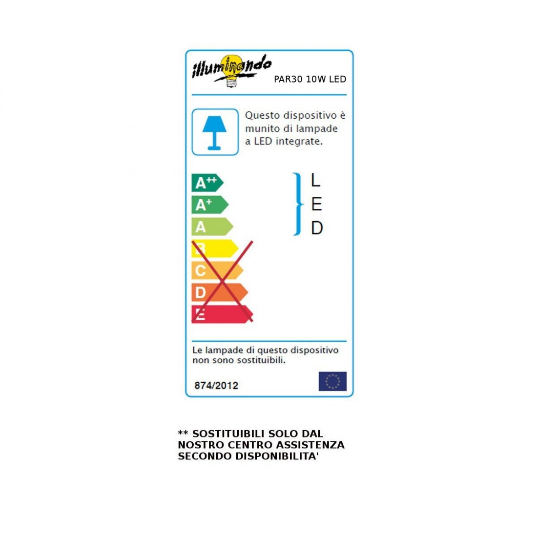 Ampoule LED PAR30 10W éclairante