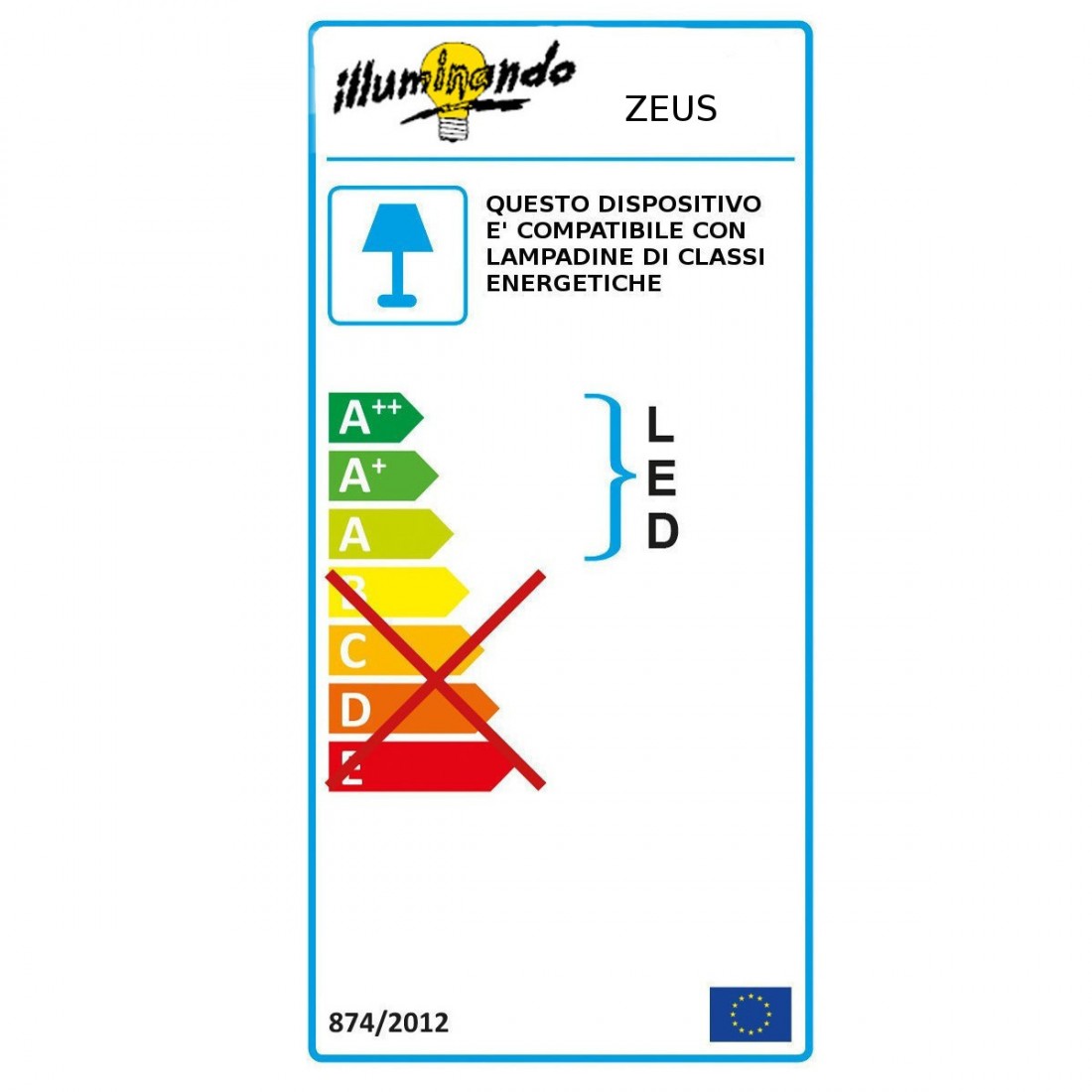 Lampadaire ZEUS TE 2 NK