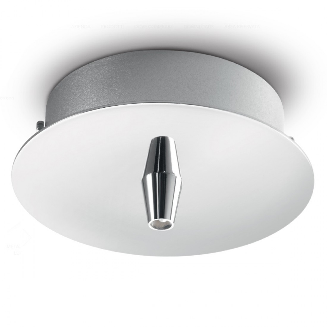 Base tonda Ideal Lux 122830 in metallo per soffitto