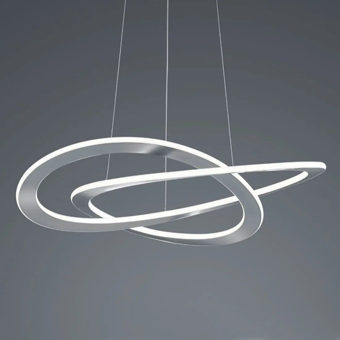 Oakland Trio Lighting Pendelleuchte LED warmes Licht dimmbar Nickel oder Anthrazit