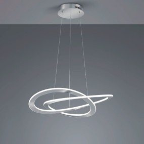 Sospensione Oakland Trio Lighting led luce calda dimmerabile nikel o antracite