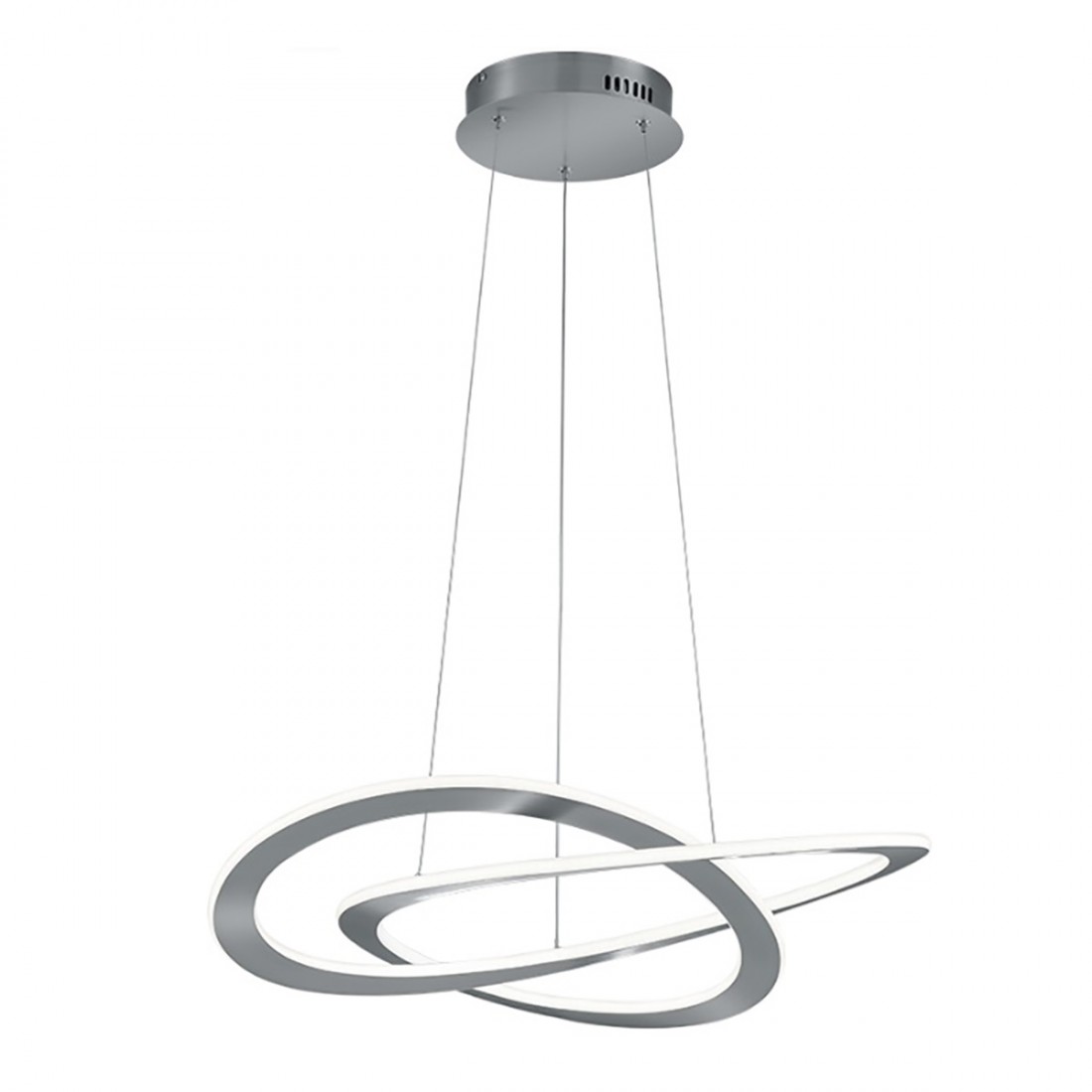 Sospensione Oakland Trio Lighting led luce calda dimmerabile nikel o antracite