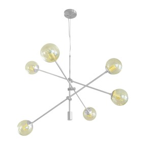 Lampadario moderno Padana Lampadari GIOKO 1103 6 BI E27 LED
