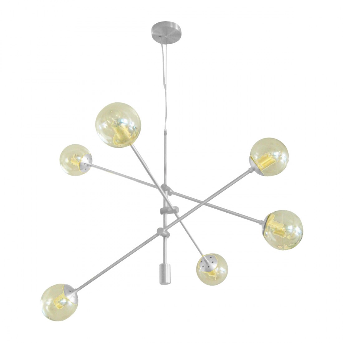 Lustre moderne Padana Lampadari GIOKO 1103 6 BI E27 LED