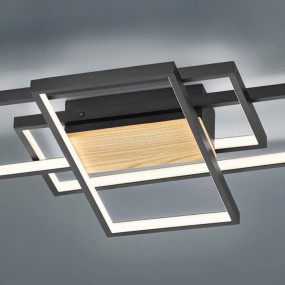 Plafonnier ultramoderne Tucson Trio Lighting avec panneaux de modules LED à lumière chaude