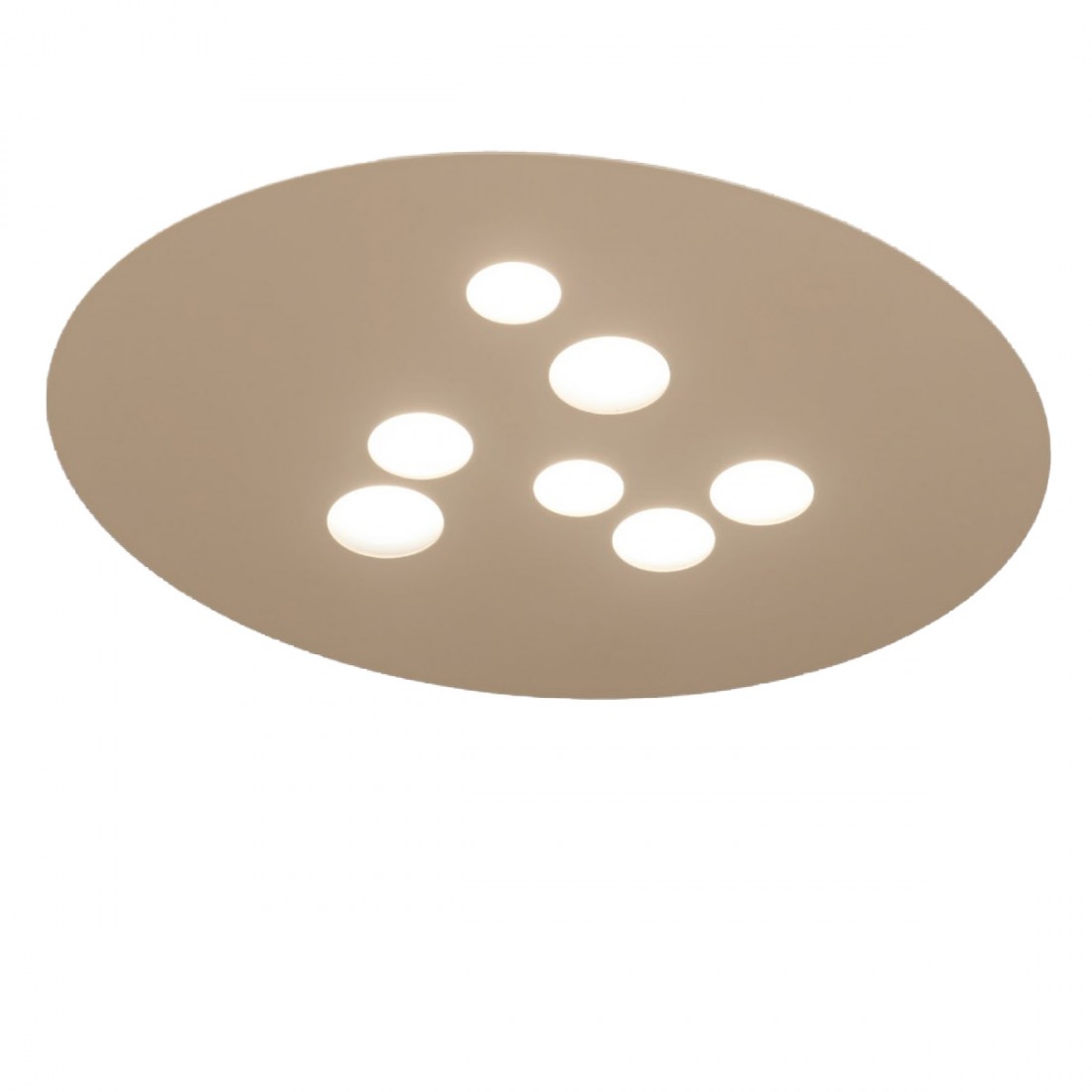 Plafón de aluminio, blanco, topo, led GX53, moderno.