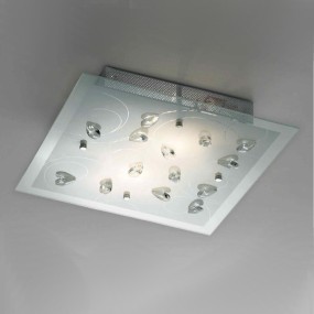 Lámpara de techo PETALS E27 Lámpara de techo LED elegante interior de cristal moderno