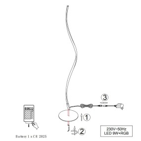 Éclairage Trio RUBIN R42021105 RVB LED