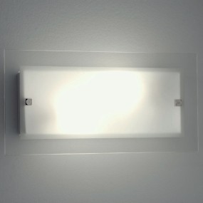 Aplique Illuminando FLAT AP G 40x20 E27 LED aplique cristal transparente satinado rectangular interior moderno