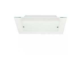 Plafonnier LED moderne en verre blanc FLAT PL 40 Illuminando