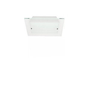 Plafonnier led moderne en verre blanc FLAT PL 30 Illuminando