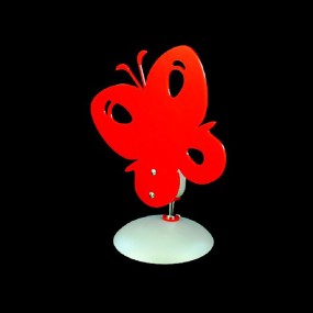 Lampada da cameretta bambine per comodino con farfalle colorate in plastica