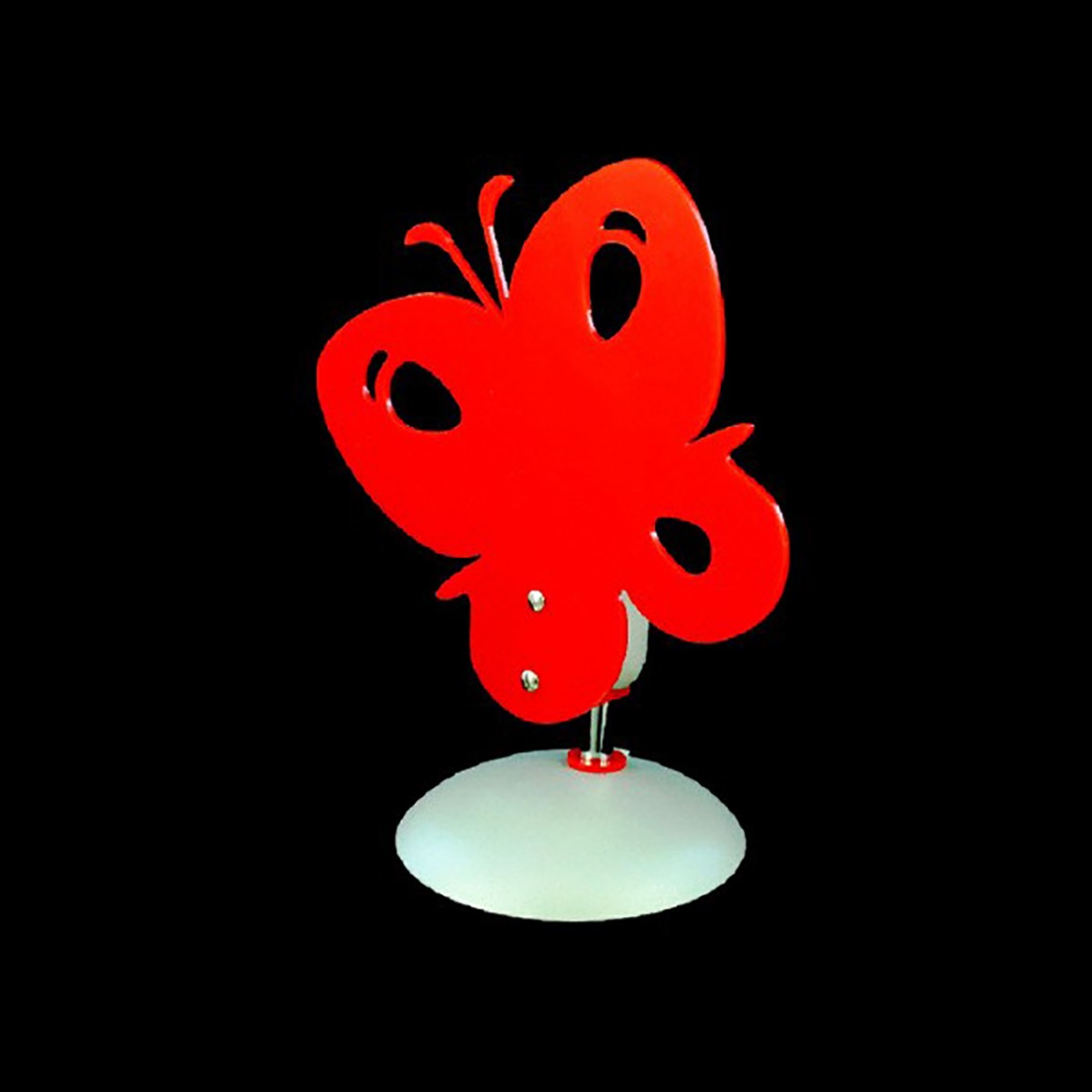 Lampe de chambre d'enfant pour table de chevet avec des papillons en plastique colorés