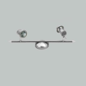 Binario Illuminando EROS 2 GU10 LED 7W 3000°K spot spots orientables métal chrome intérieur moderne