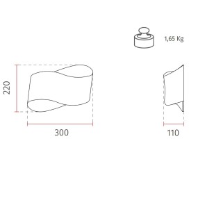 Belfiore 9010 THALA 2503 3080 LED-Wandleuchte