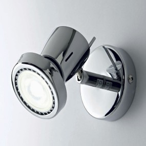 Spot Illuminando EROS 1 GU10 7W LED 3000°K spot orientable métal chromé intérieur moderne