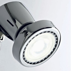 Binario Illuminando EROS 3 GU10 LED 7W 3000°K spot focos orientables metal cromo interior moderno