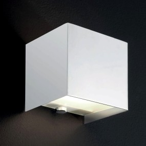 Applique Illuminando CUBETTO G9 LED lampada parete  biemissione moderno cubo metallo vetro interno
