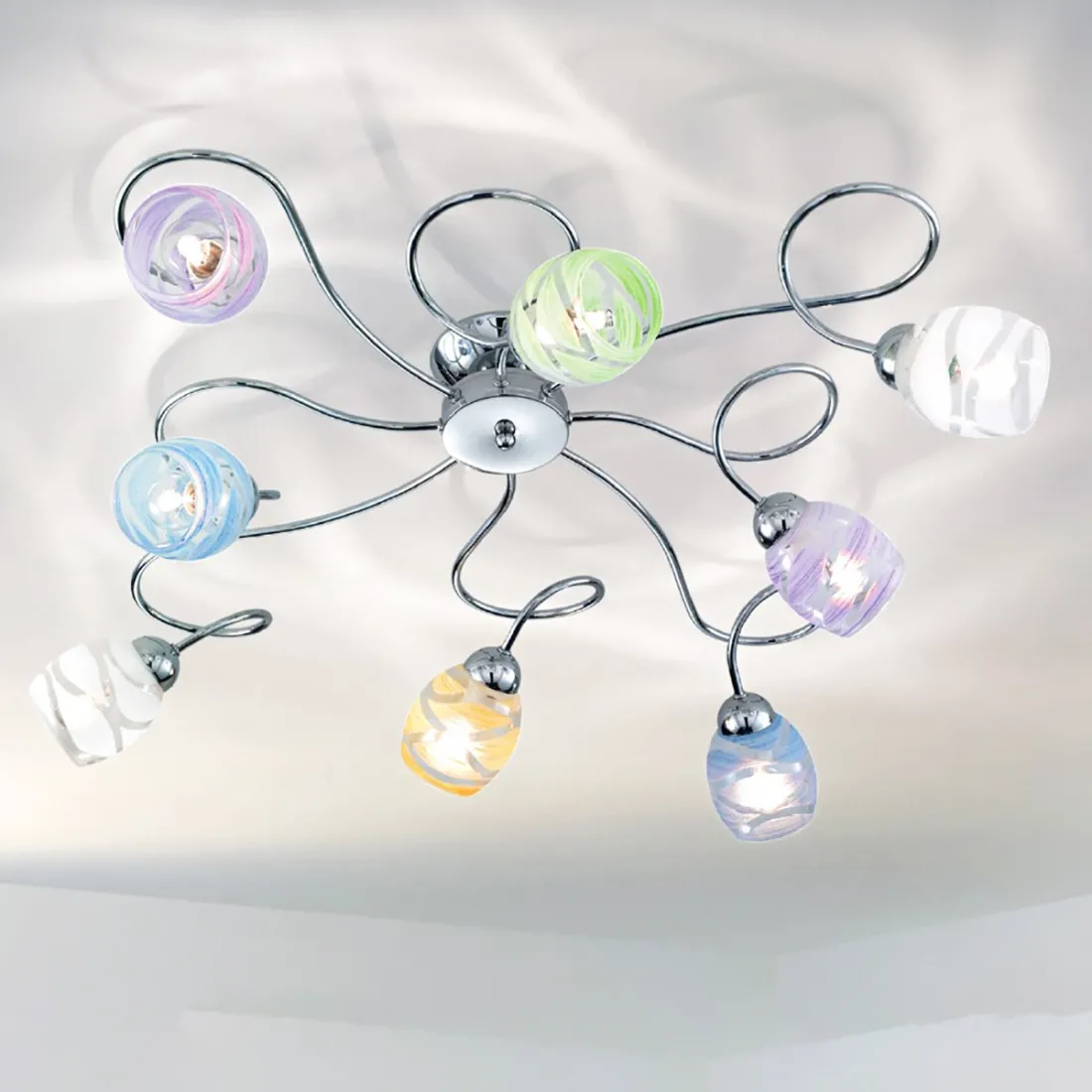 Due P moderne Deckenleuchte CAMILLA PL8 E14 LED-Beleuchtung
