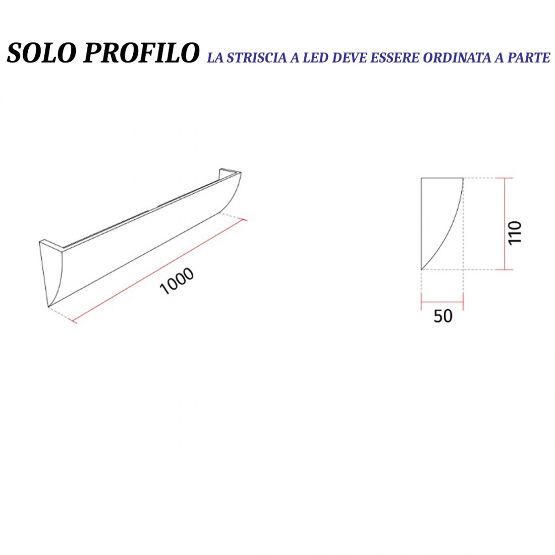 2635 à Belfiore 9010 profil Led