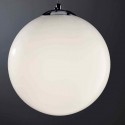 Sospensione Illuminando SFERA SP G 40CM E27 LED lampadario moderno vetro bianco latte lucido interno
