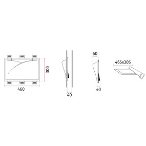 Belfiore 9010 2372B applique murale encastrée