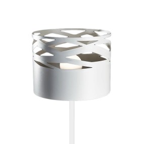 Moderne Zylinder-Stehlampe aus weißem Metall Chimera Illuminando