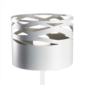 Lampadaire cylindrique moderne en métal blanc Chimera Illuminando