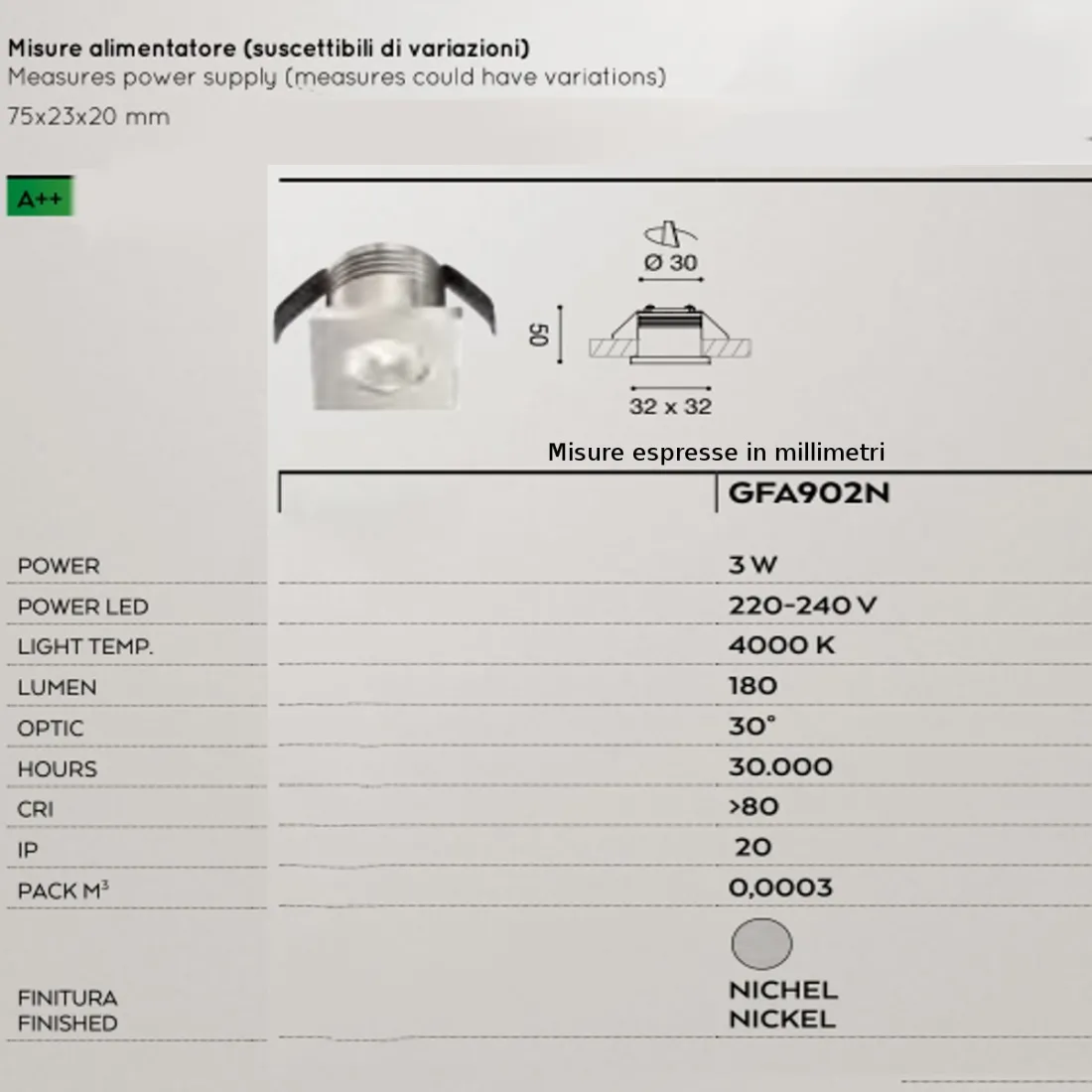 Einbaustrahler aus Aluminium Gea Led GLAM GFA902N