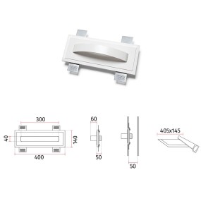 Belfiore 9010 2486A applique murale encastrée