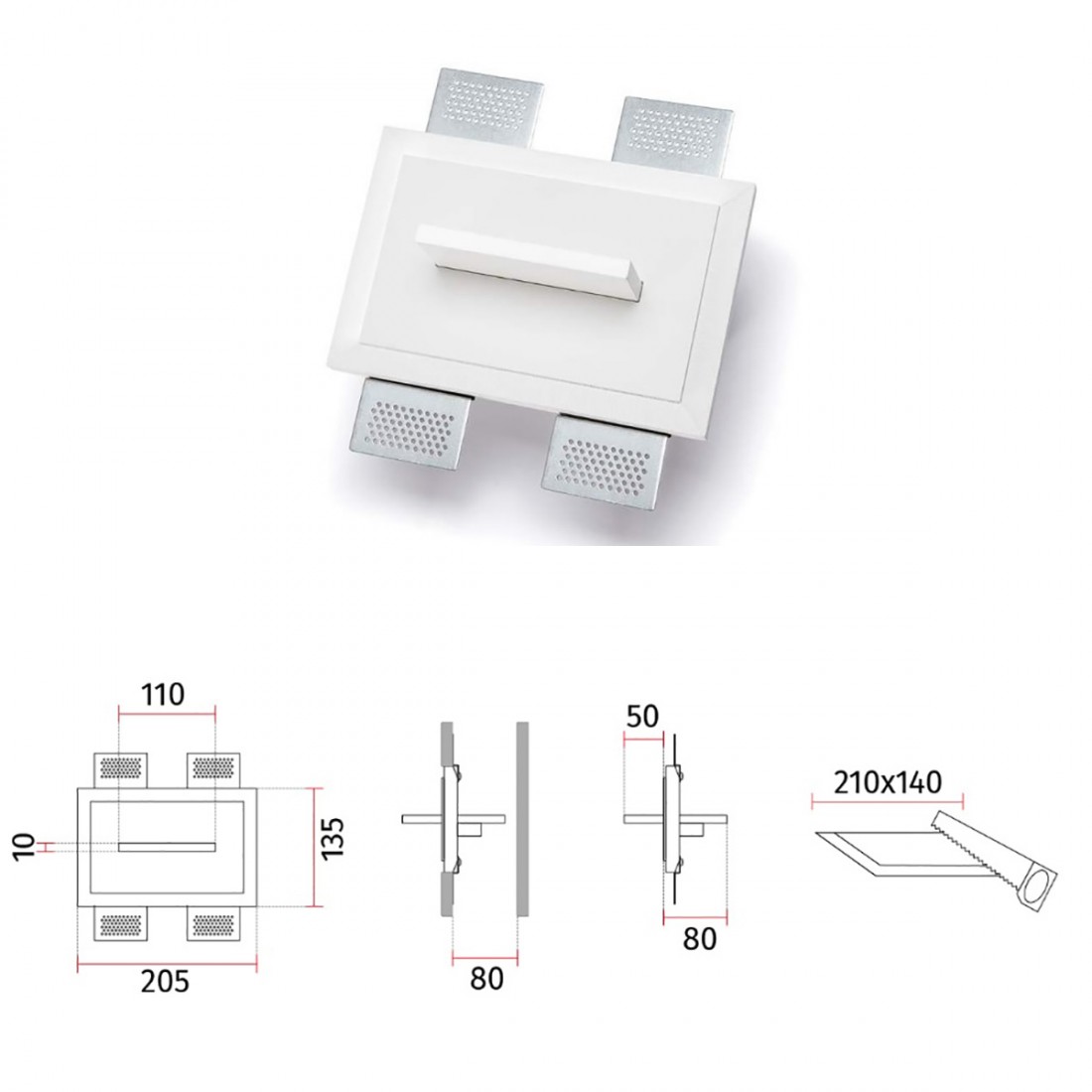 Applique incasso Belfiore 9010 2508A