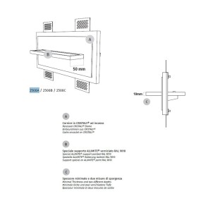 Belfiore 9010 ATK S 2508A 30135 Applique murale encastrable LED