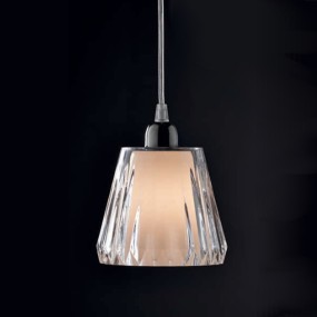 Moderner Kronleuchter Illuminando GAIA SP 1 LED Pendelleuchte Acryl taupe lila transparent innen E14