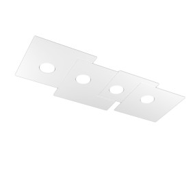 Plafoniera moderna Top Light PLATE 1129 PL4 R Gx53 LED metallo lampada soffitto