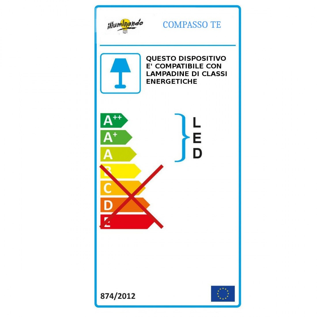 Piantana COMPASSO TE Illuminando