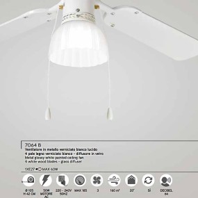 Ventilatore soffitto moderno Perenz GEMINI 7064 B